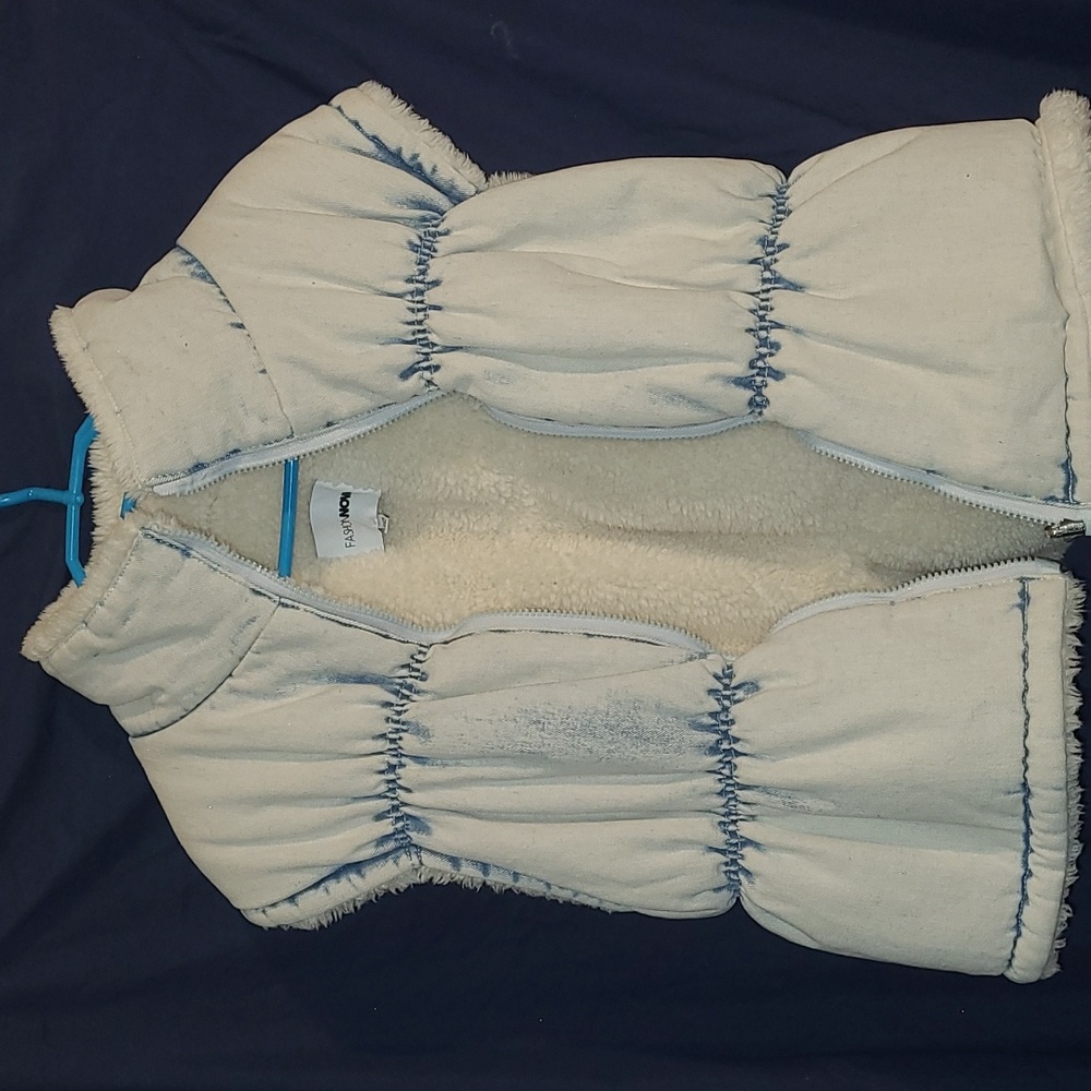 Denim vest  fashion nova L acid wash